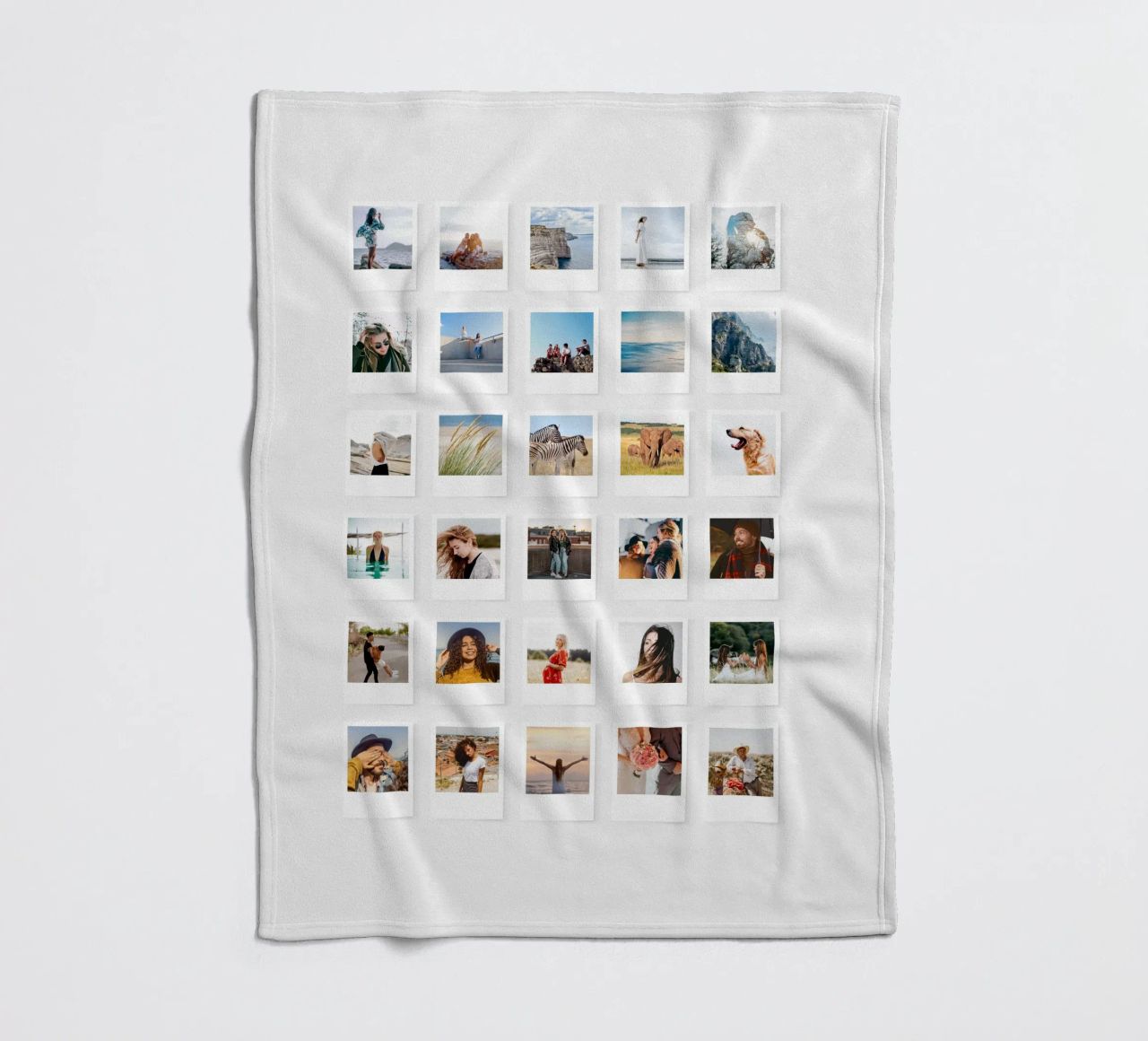 So many memories - Instant Photos fleece blanket by Bildschön | Fotocollagen