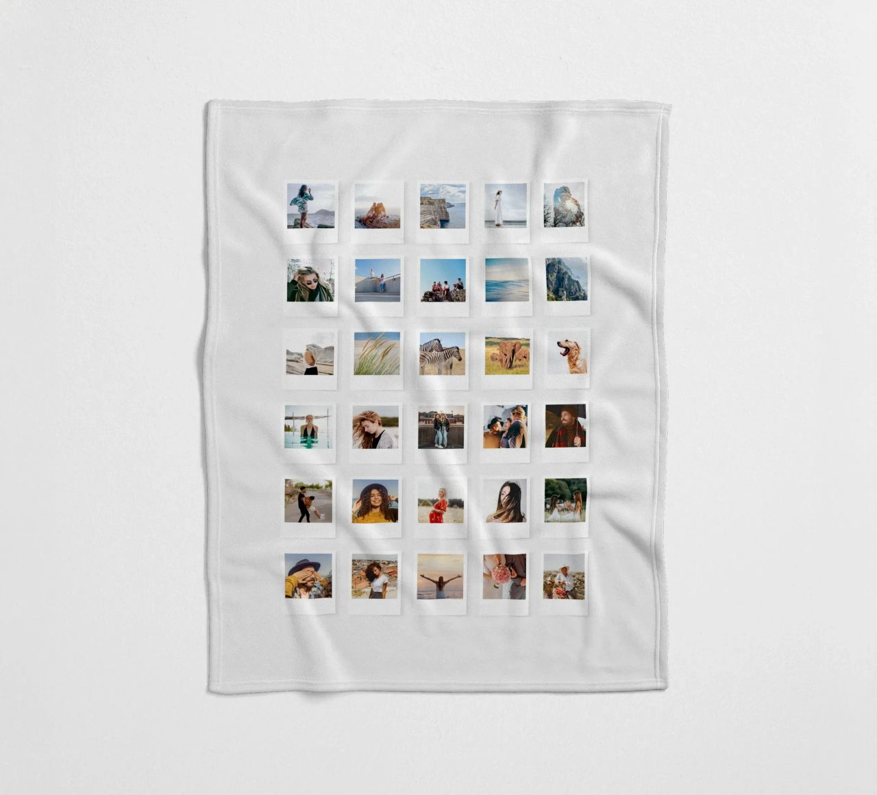 So many memories - Instant Photos fleece blanket by Bildschön | Fotocollagen