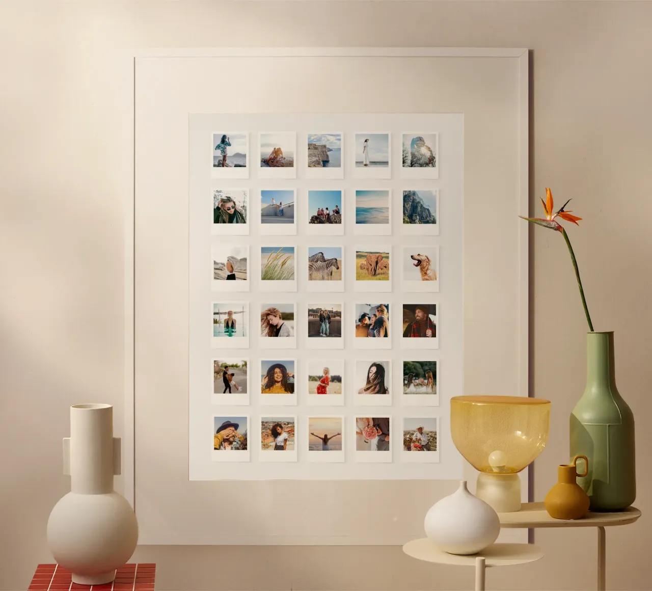 So viele Erinnerungen • Instant Photos Poster mit Aluminium Rahmen von Bildschön | Fotocollagen