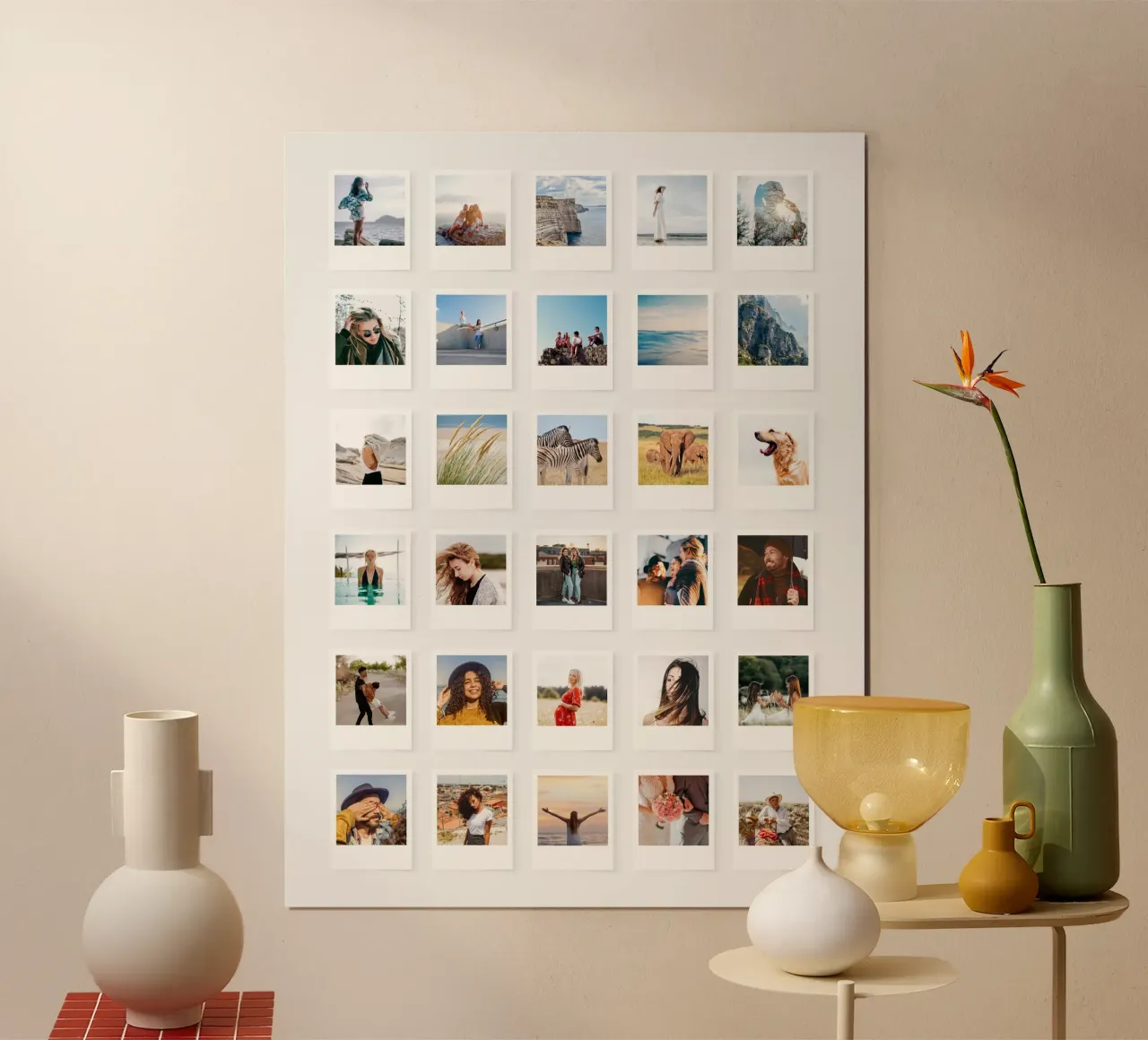 So viele Erinnerungen • Instant Photos Poster mit Aluminium Rahmen von Bildschön | Fotocollagen