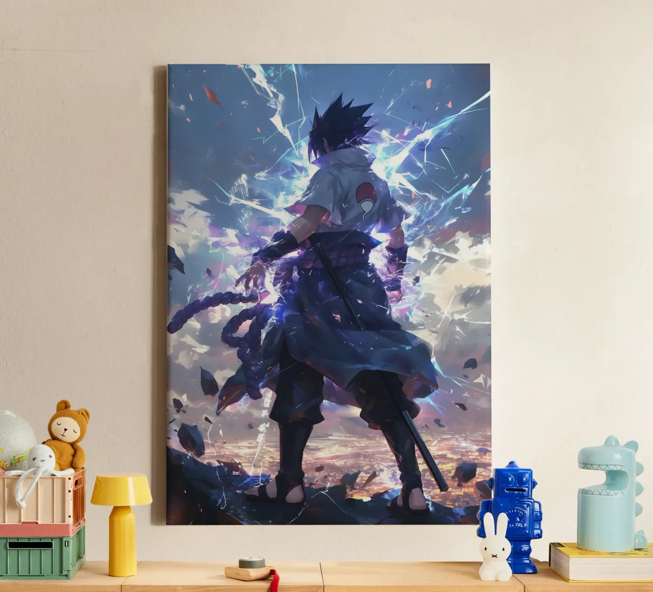 Sasuke Naruto tela con Cornice a cassetta da CreativeStudio