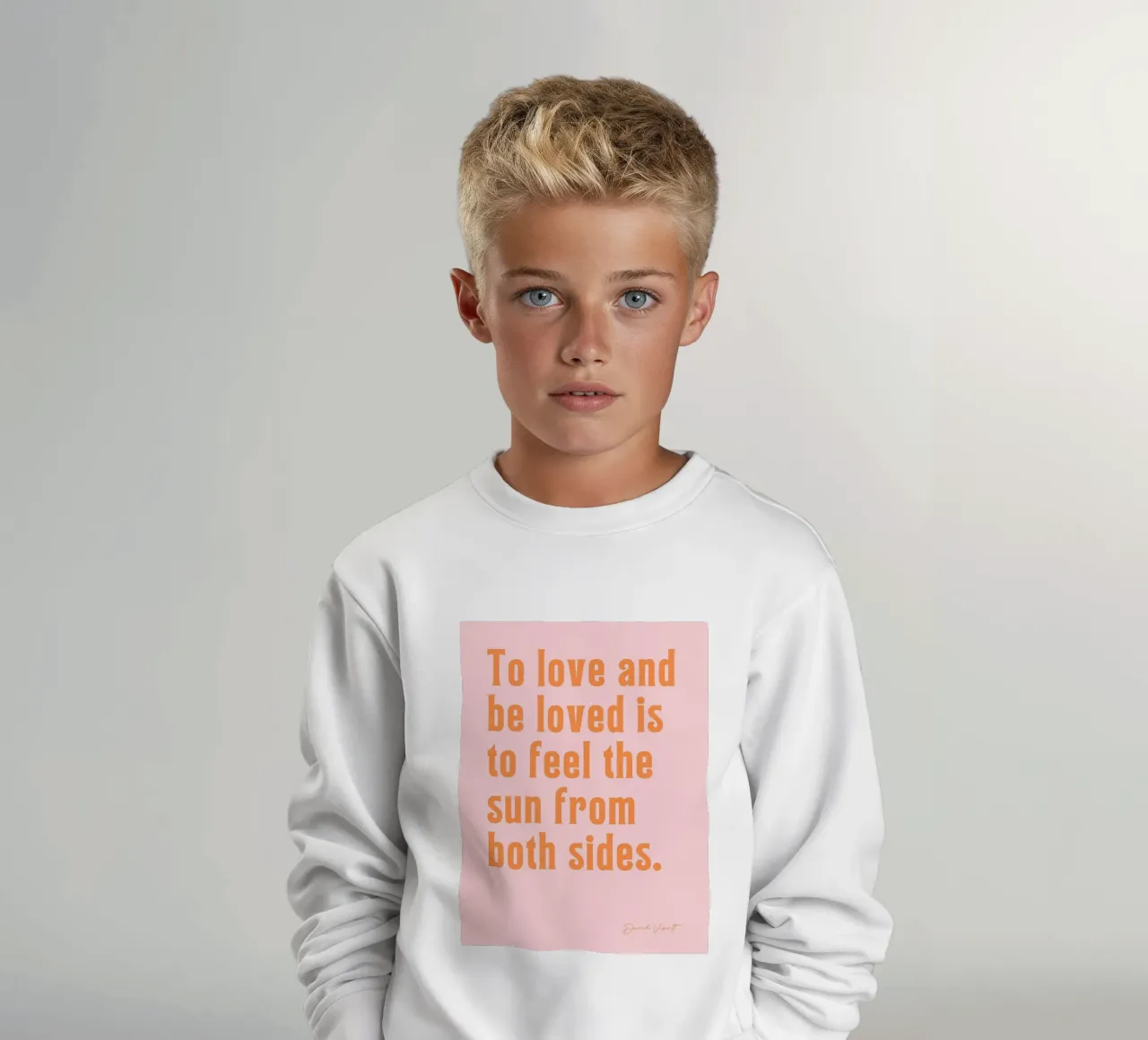 To lave and to be loved felpa bambino da Ohkimiko