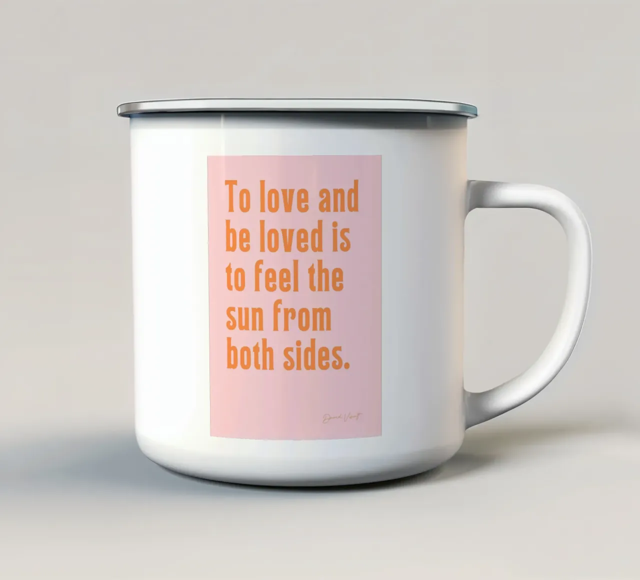 To lave and to be loved tazza in smalto da Ohkimiko