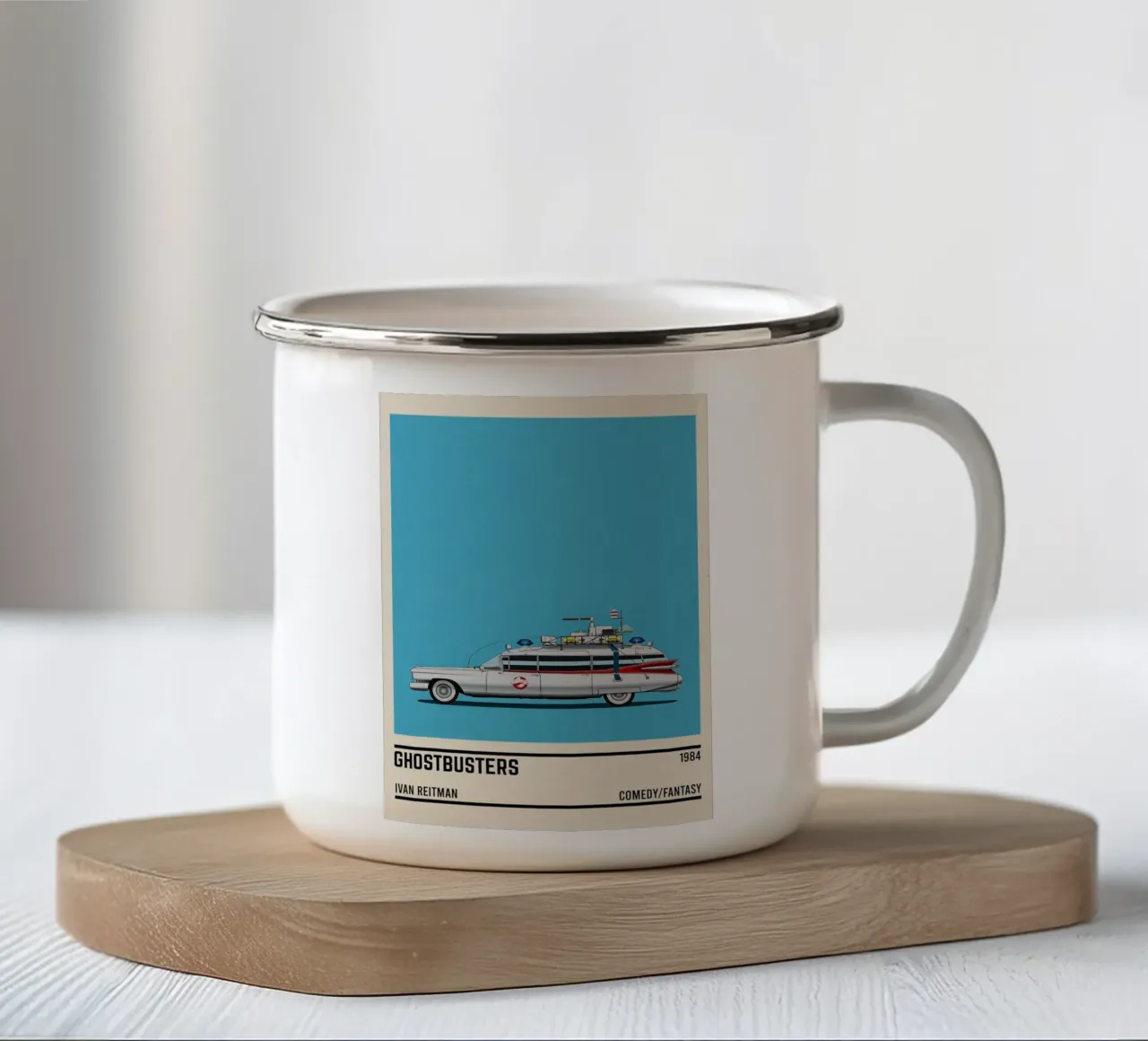 Ghost Busters car movie tazza in smalto da TheArtstudio