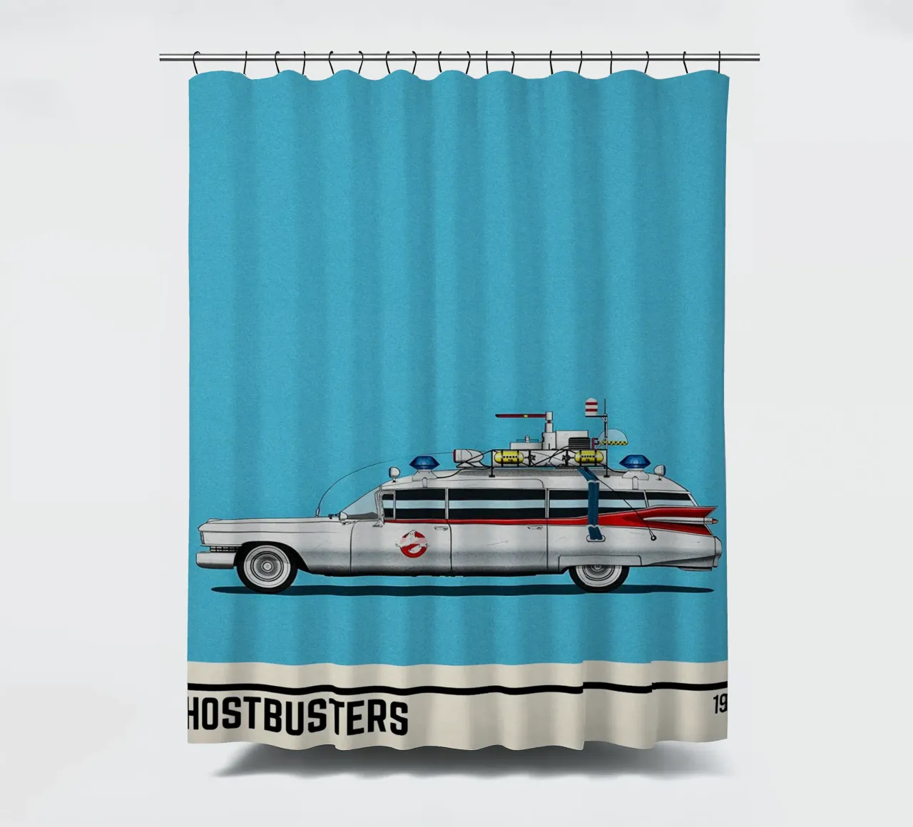 Ghost Busters car movie shower curtain by TheArtstudio