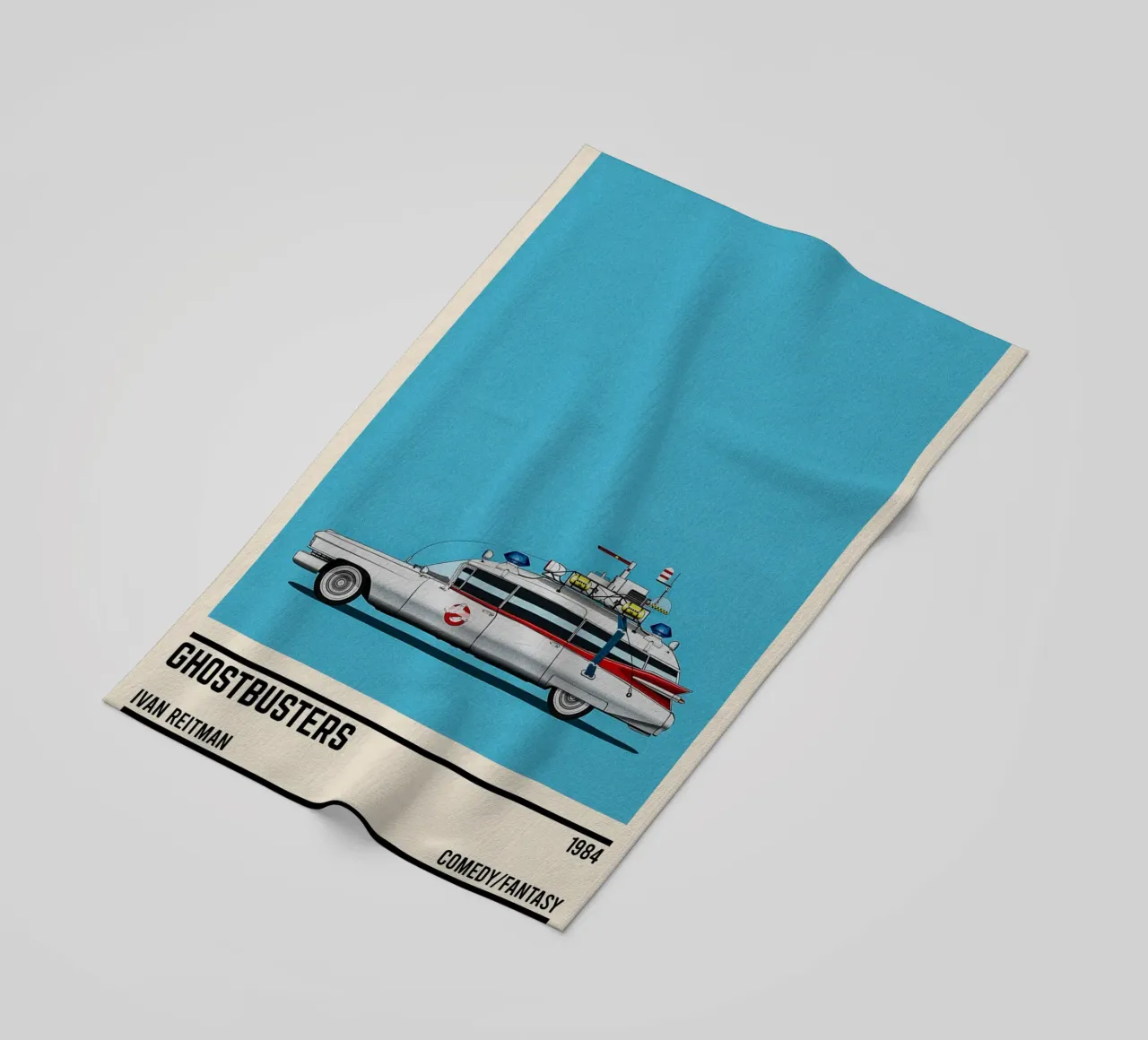 Ghost Busters car movie beach towel by TheArtstudio