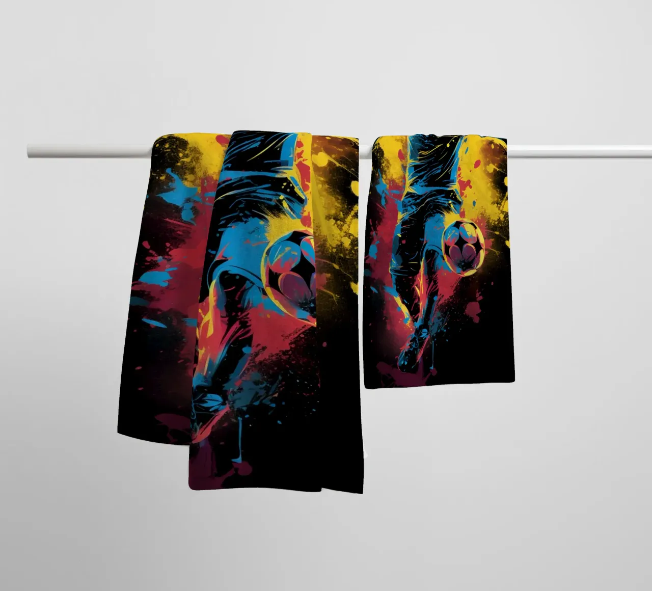 Footbal Colorful 3 asciugamano da bagno da Mateo
