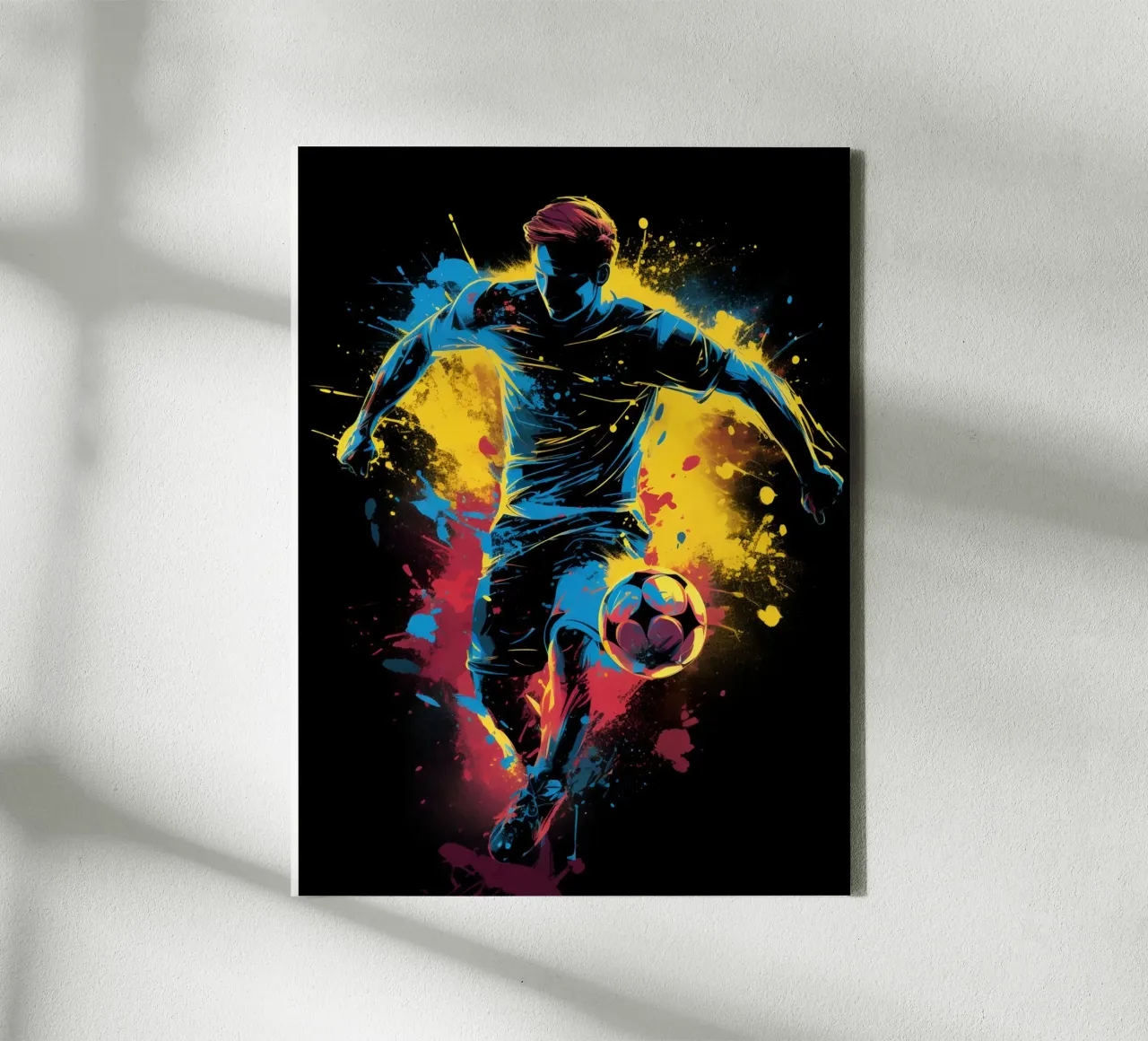 Footbal Colorful 3 canvas met Baklijst van Mateo