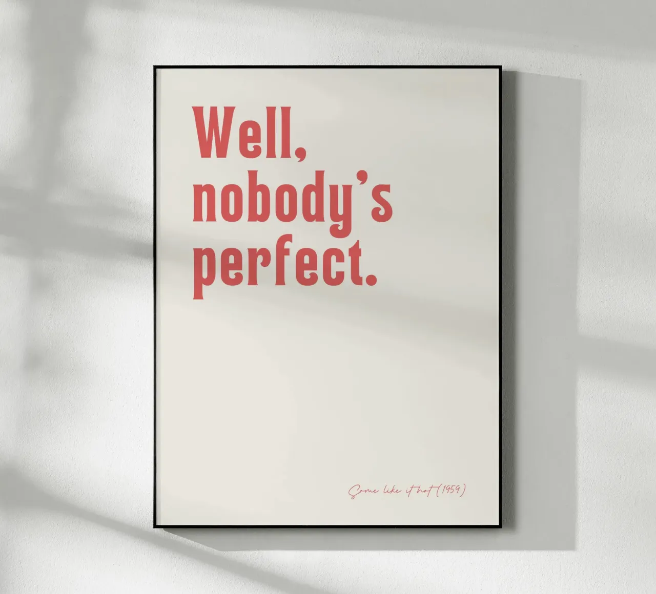 Nobody´s perfect plexiglass da Ohkimiko