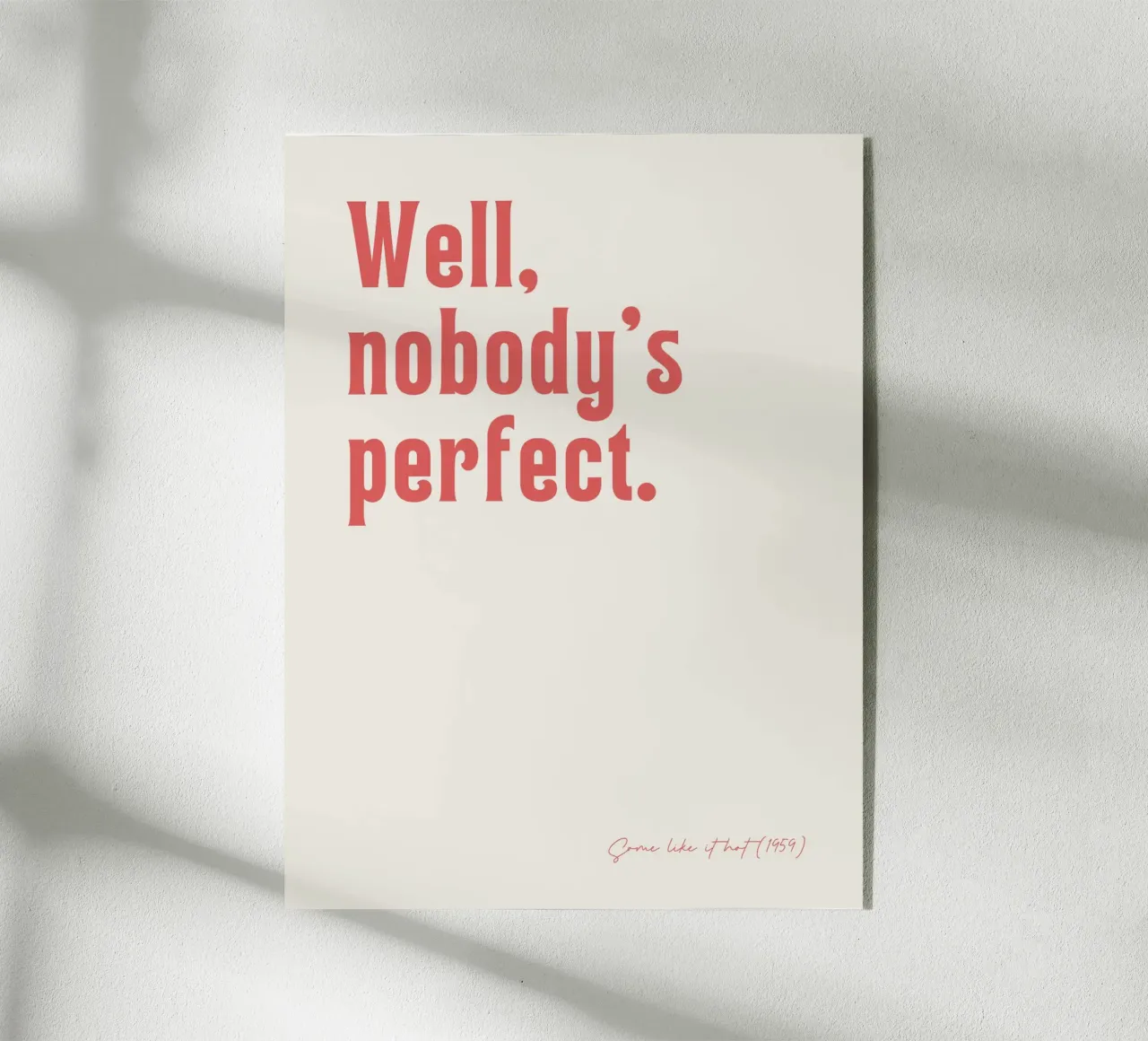 Nobody´s perfect plexiglass da Ohkimiko