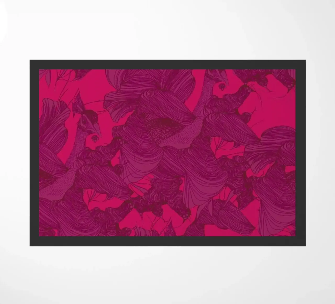 Pavone Rosa Fußmatte von Giulio Iurissevich