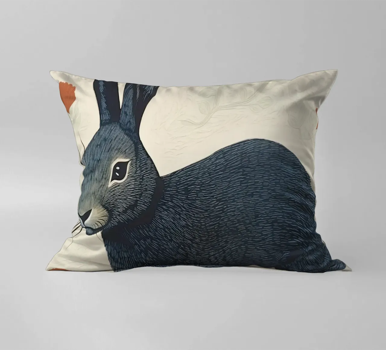 Leaping Bunny decorative cushion by DaarbyN