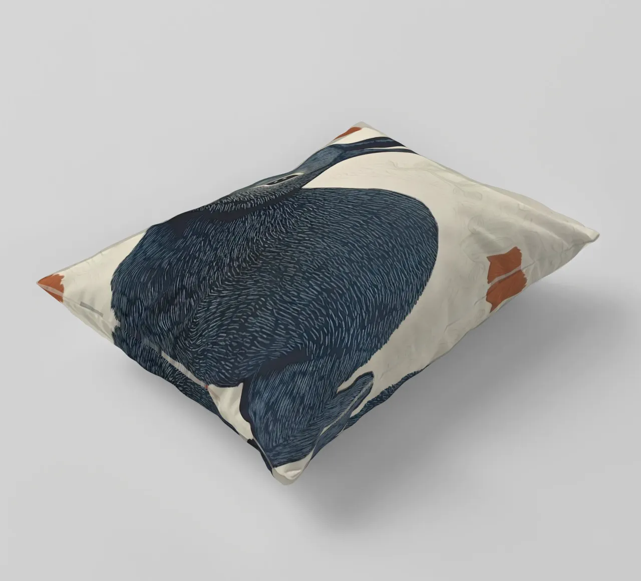 Leaping Bunny decorative cushion by DaarbyN