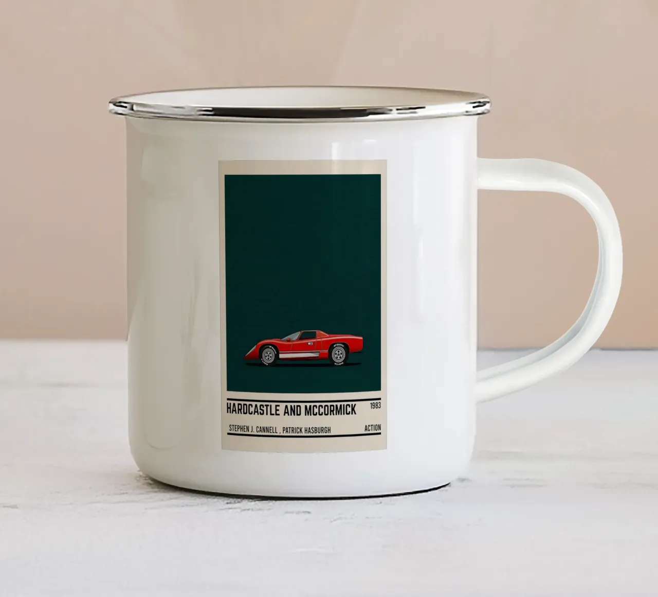 Hardcastle and McCormick car tazza in smalto da TheArtstudio