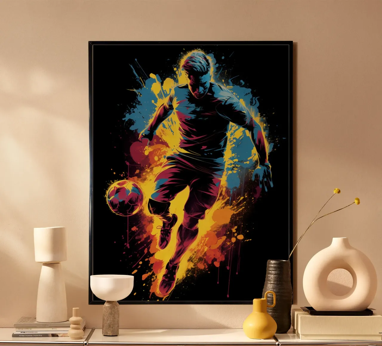 Football Colorful 4 hahnemühle by Mateo