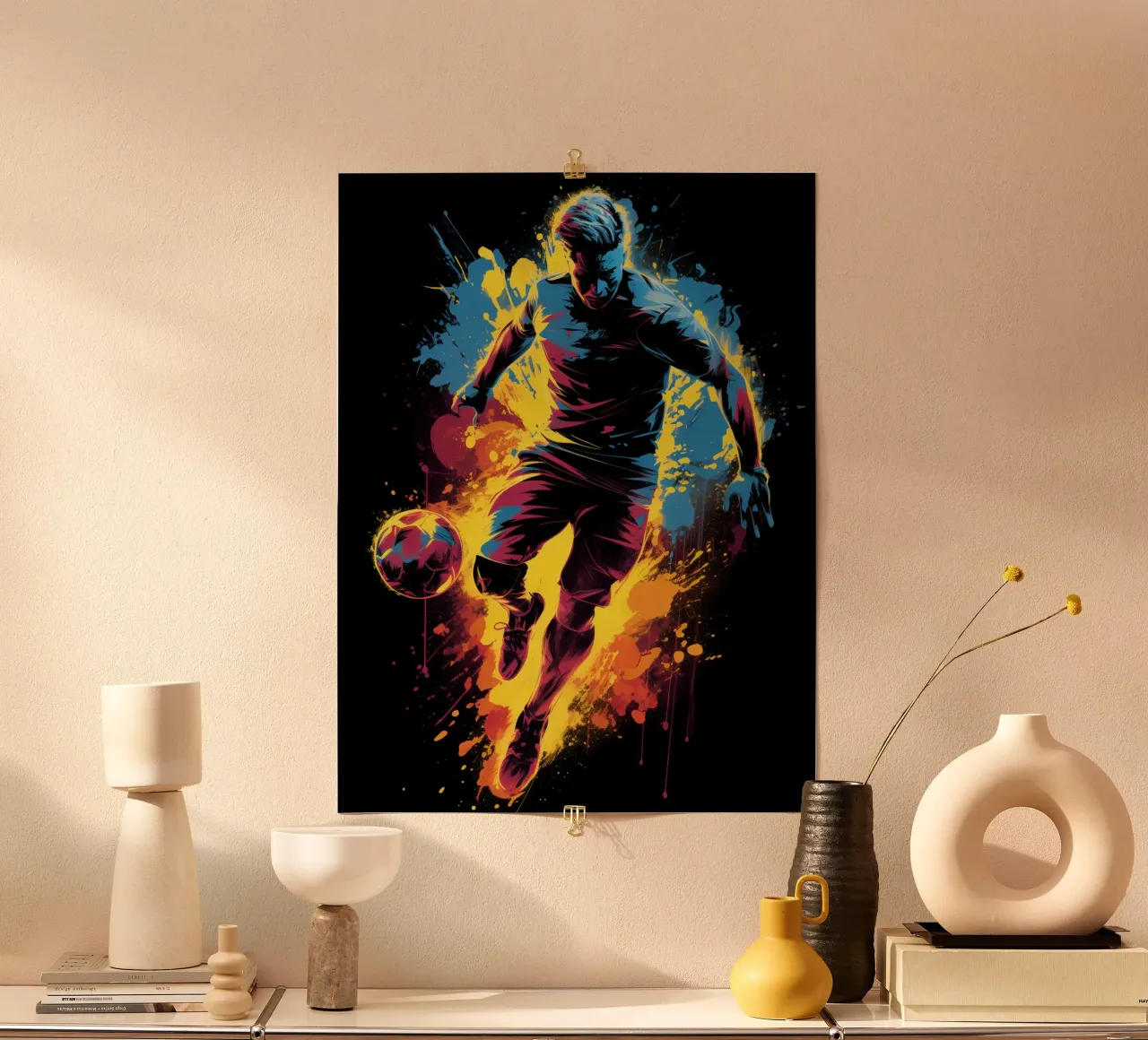 Football Colorful 4 hahnemühle by Mateo