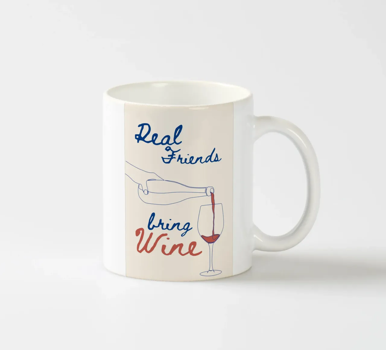 Real friends bring wine tazza in ceramica da Ohkimiko