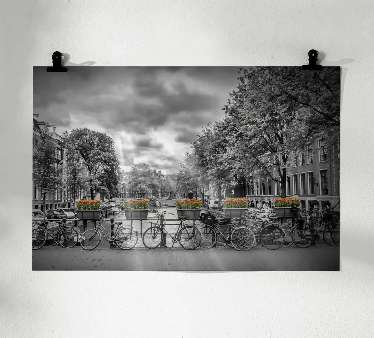 Herengracht Amsterdam poster met kunststof frame van Melanie Viola