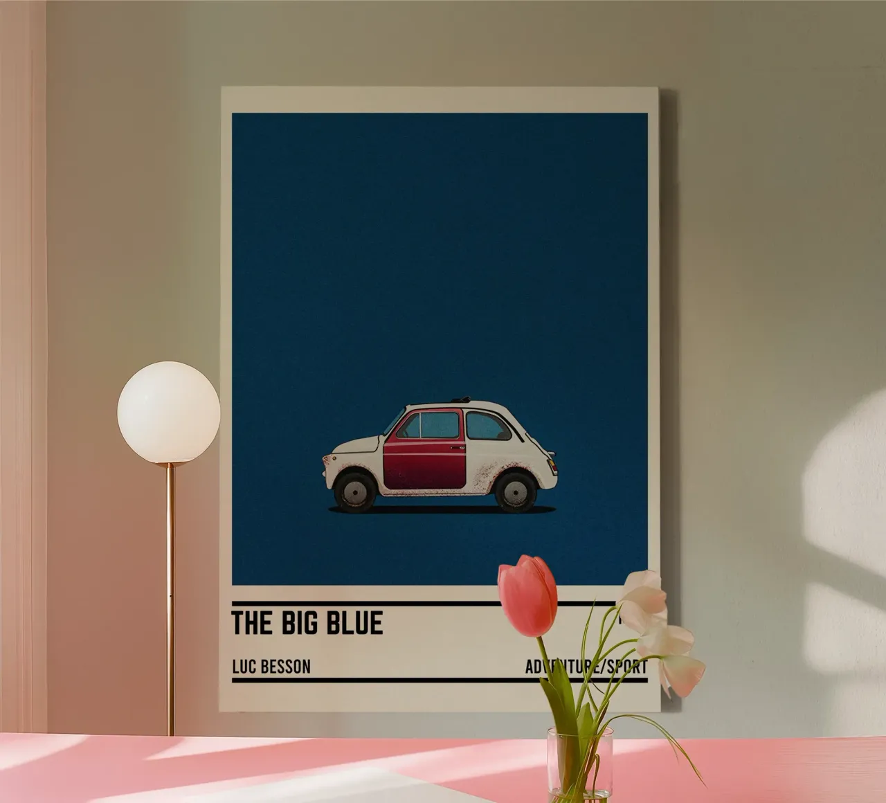 Le grand bleu movie car tela con Cornice a cassetta da TheArtstudio