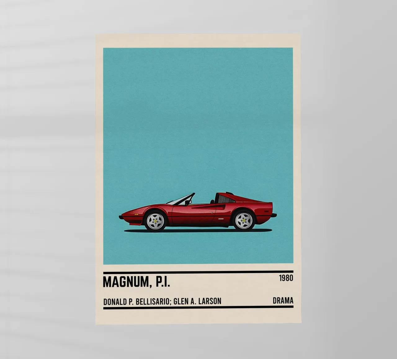 Magnum Pi tv series car pellicola backlit da TheArtstudio