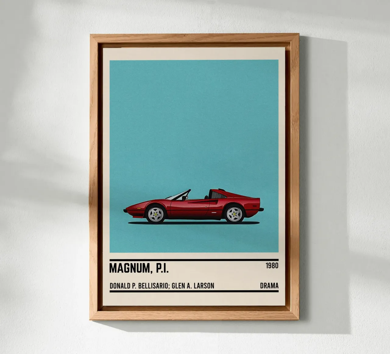 Magnum Pi tv series car alluminio dibond da TheArtstudio
