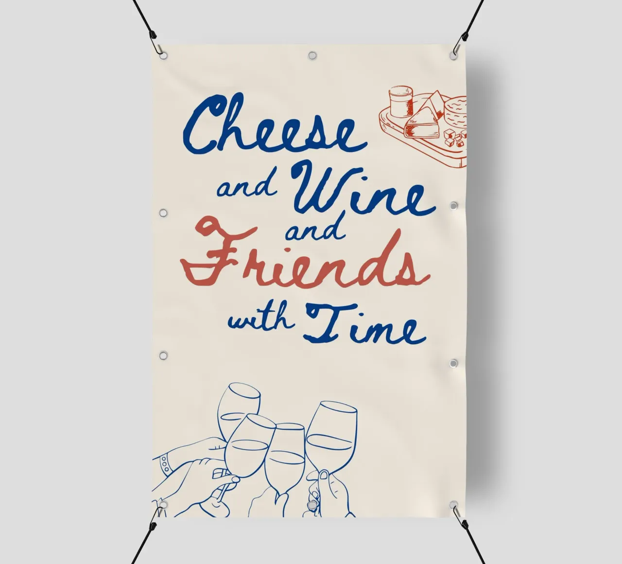 Cheese and Wine telo in pvc da Ohkimiko