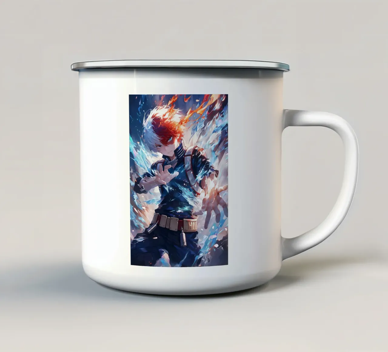 Shoto Todoroki My Hero Academia tazza in smalto da CreativeStudio