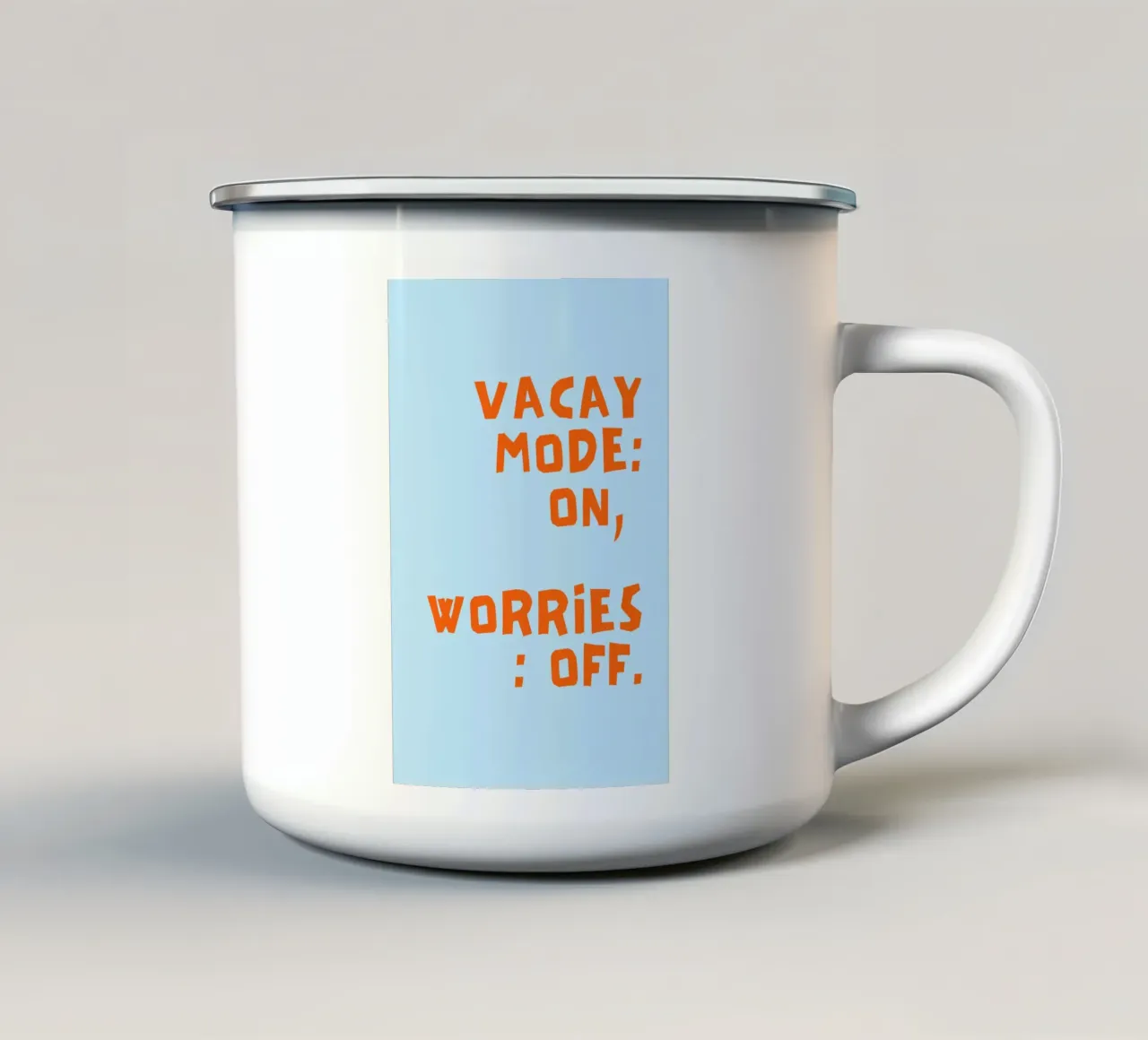 Vacay mode: on tazza in smalto da Ohkimiko