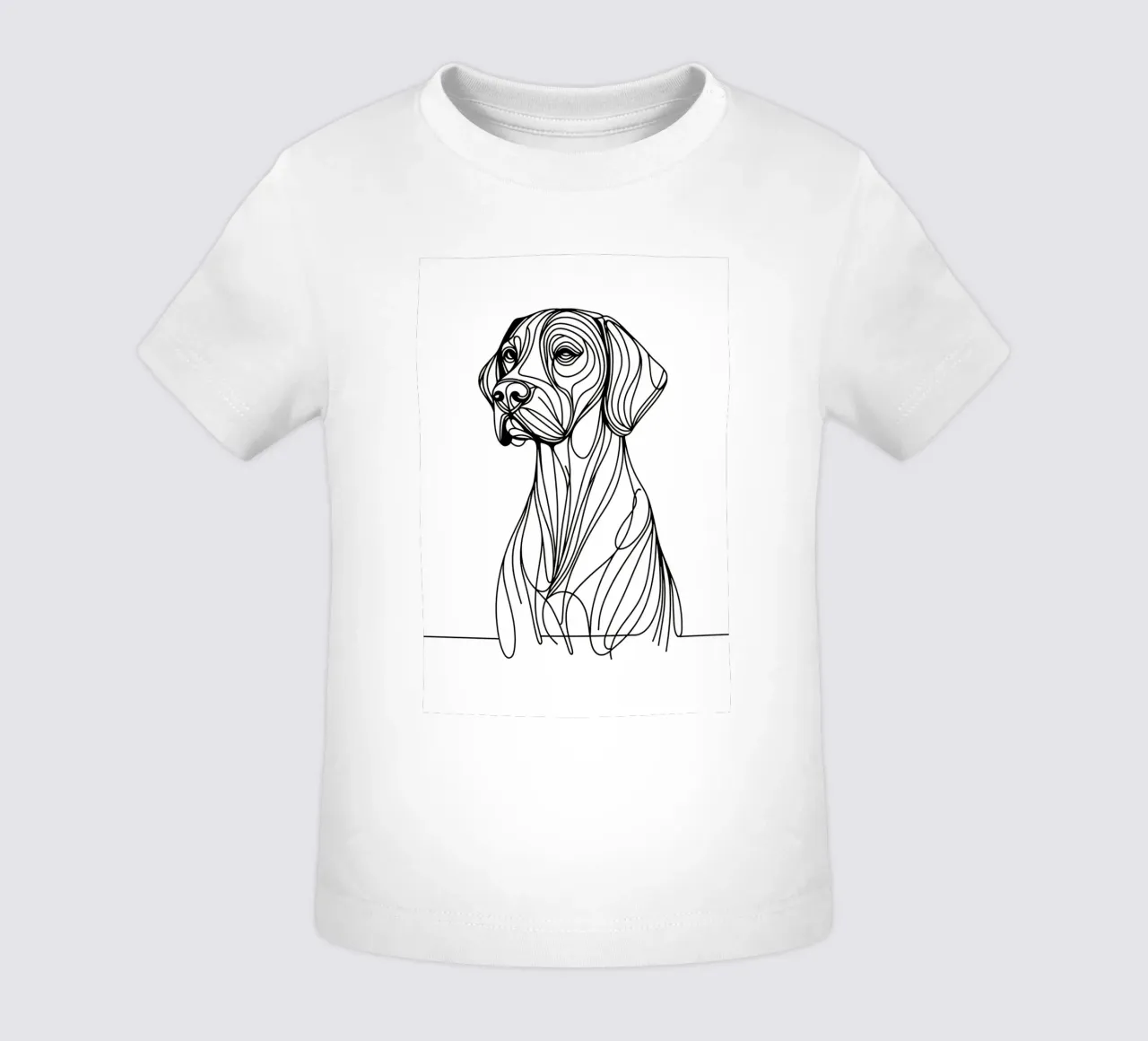 Cane Pointer Tedesco a pelo corto Disegno artistico lineare maglietta neonato da WijdevenDesign