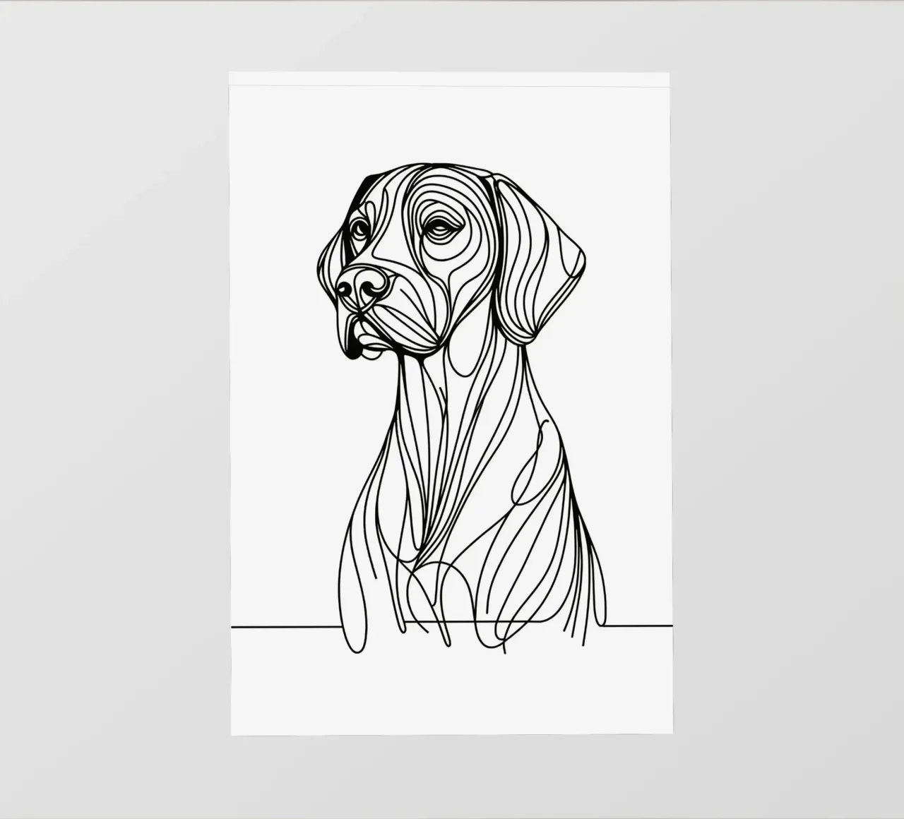 Cane Pointer Tedesco a pelo corto Disegno artistico lineare pellicola backlit da WijdevenDesign