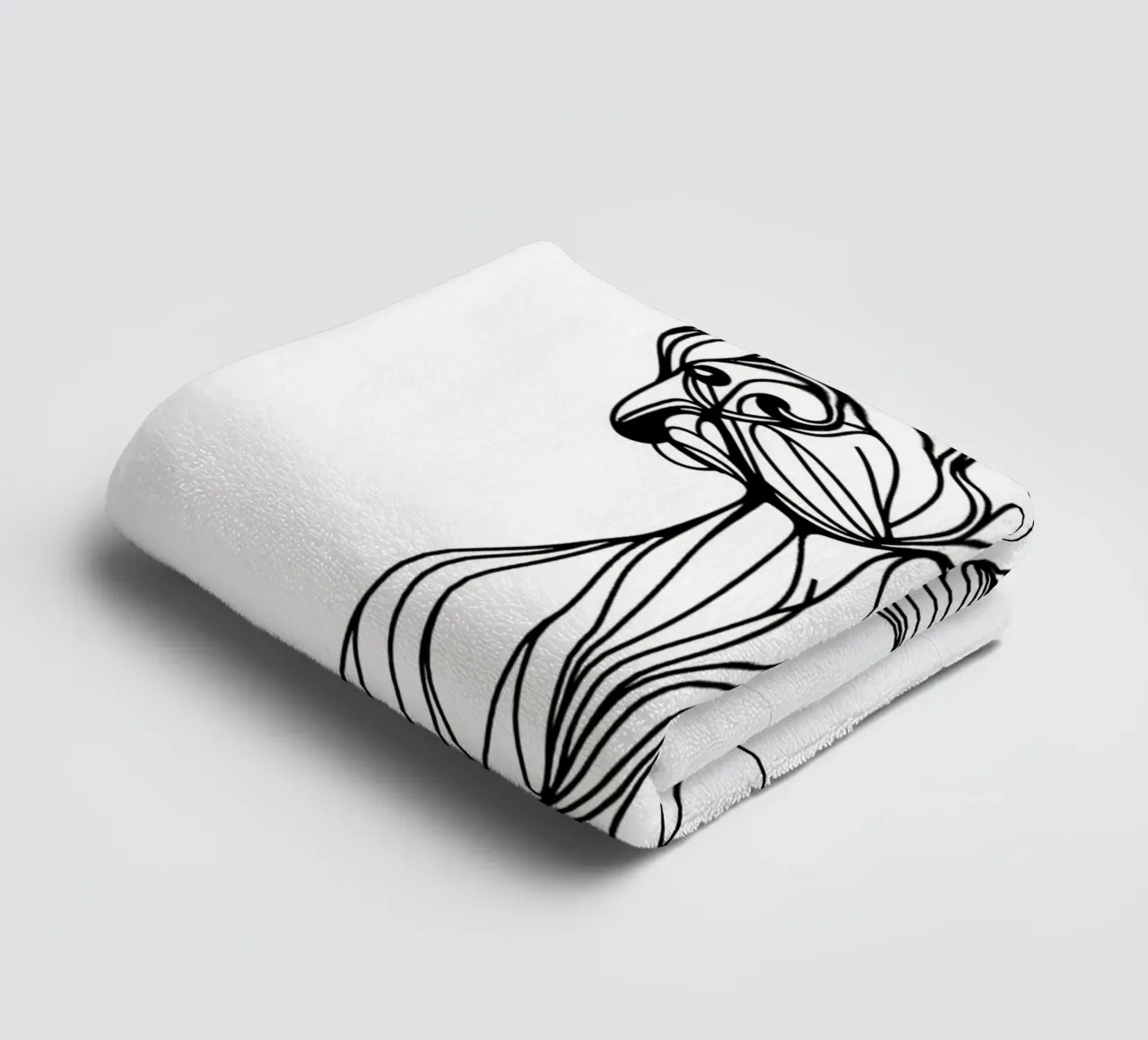 Cane Pointer Tedesco a pelo corto Disegno artistico lineare asciugamano da bagno da WijdevenDesign
