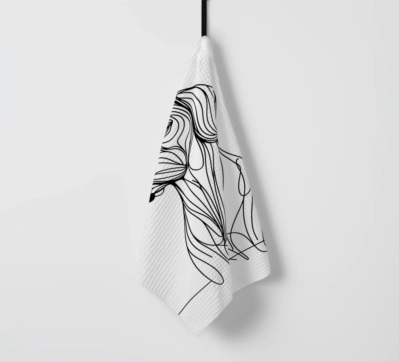 Cane Pointer Tedesco a pelo corto Disegno artistico lineare canovaccio da cucina da WijdevenDesign