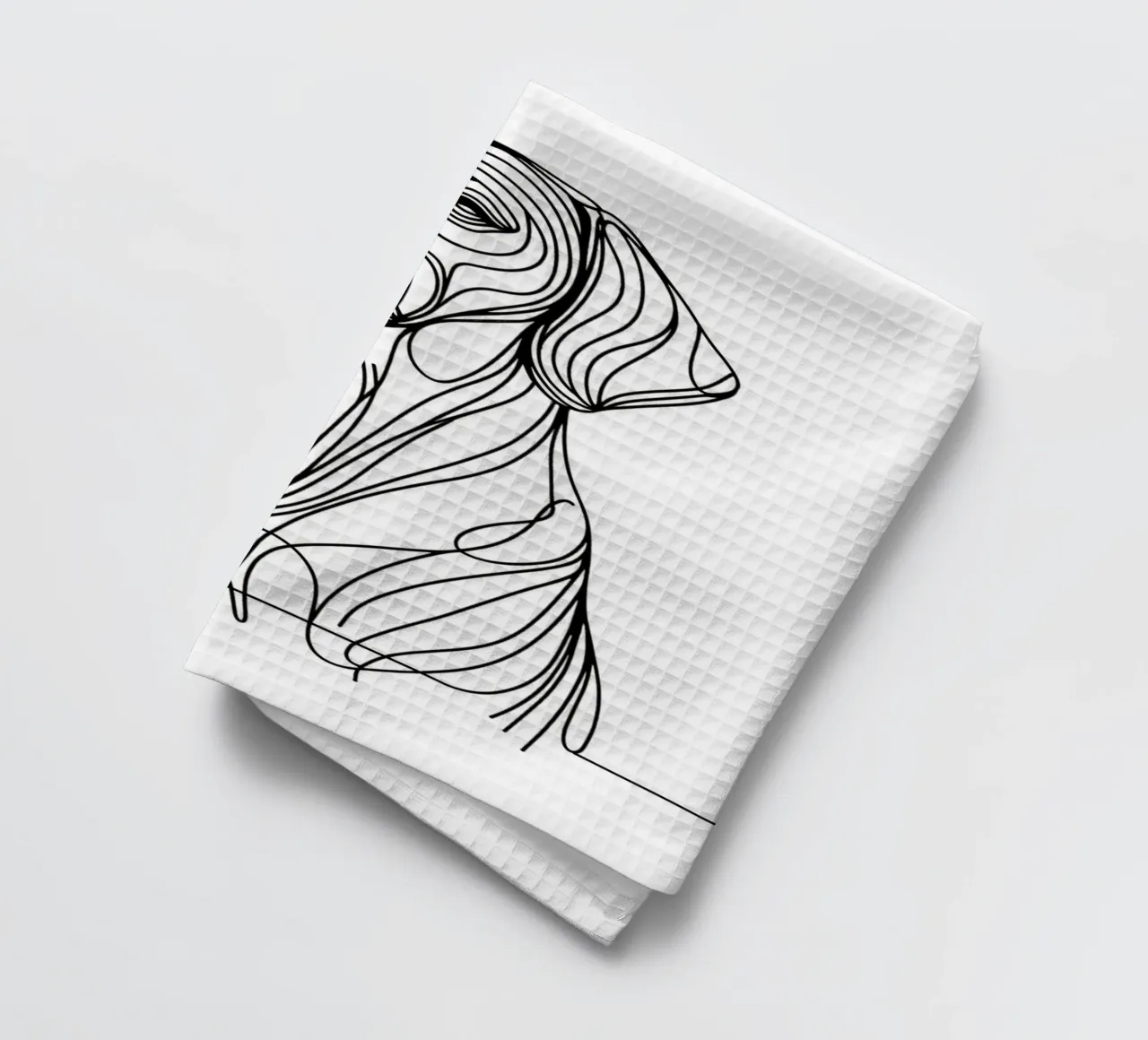 Cane Pointer Tedesco a pelo corto Disegno artistico lineare canovaccio da cucina da WijdevenDesign