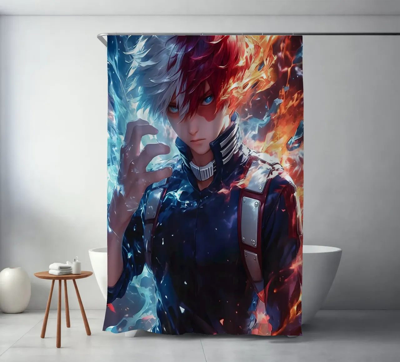 Shoto Todoroki My Hero Academia tenda da doccia da CreativeStudio