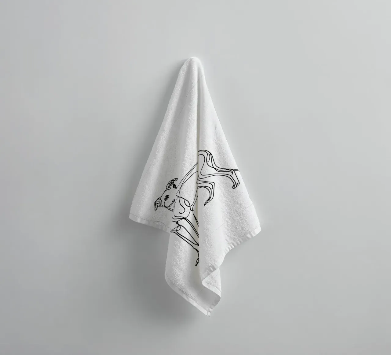 Greyhound Dog Line Art Drawing towel by WijdevenDesign