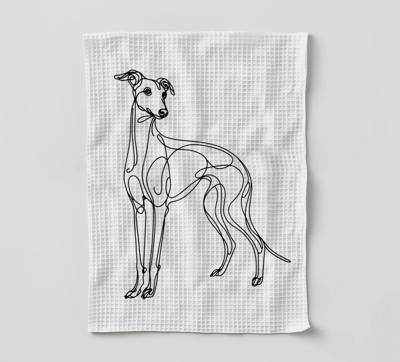 Chien lévrier Dessin au trait torchon de WijdevenDesign