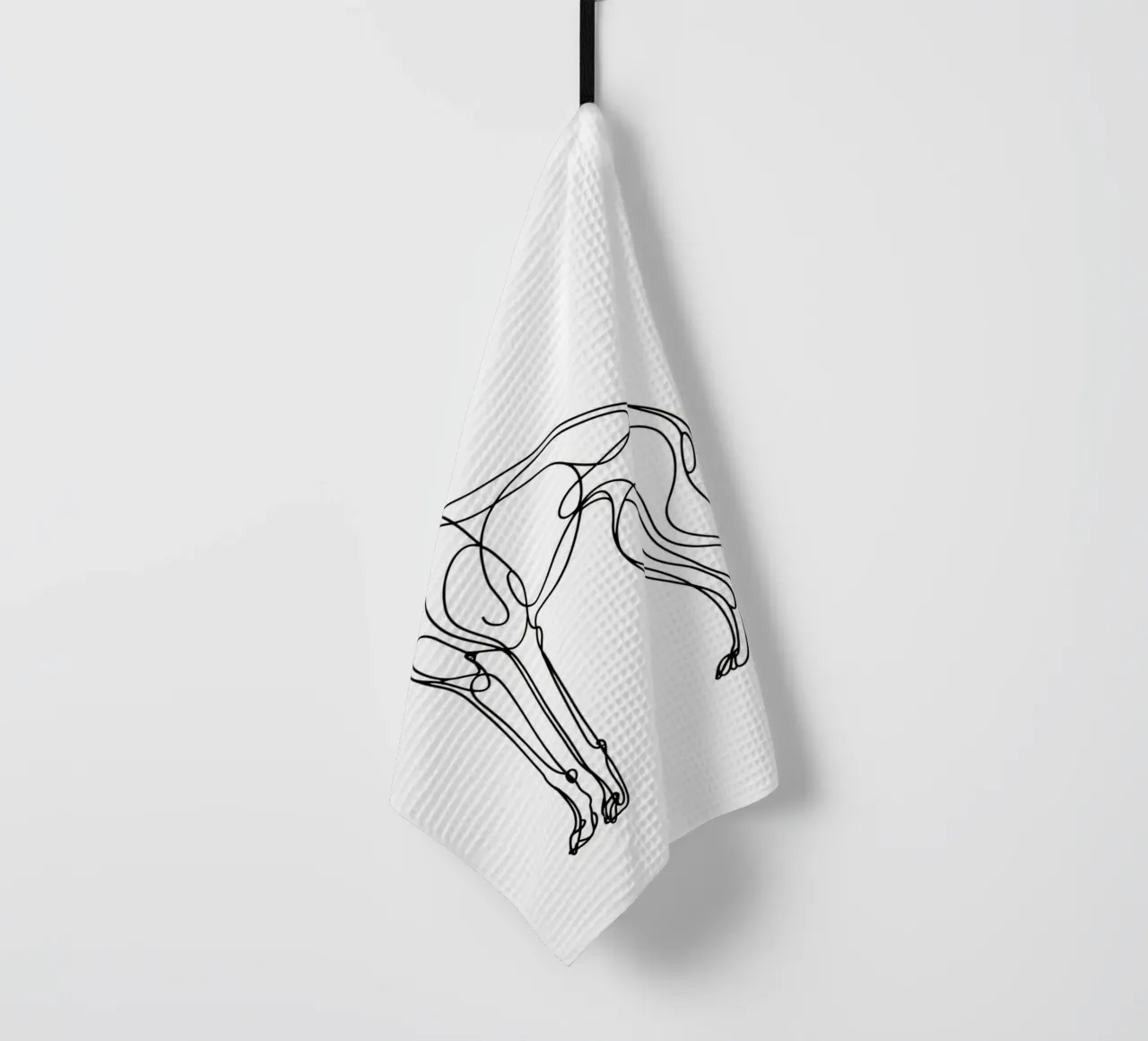 Chien lévrier Dessin au trait torchon de WijdevenDesign