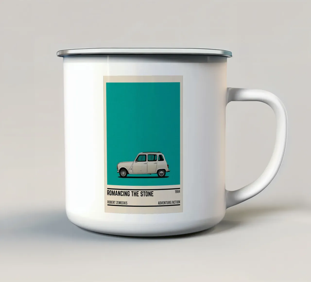 Romancing the Stone car movie tazza in smalto da TheArtstudio