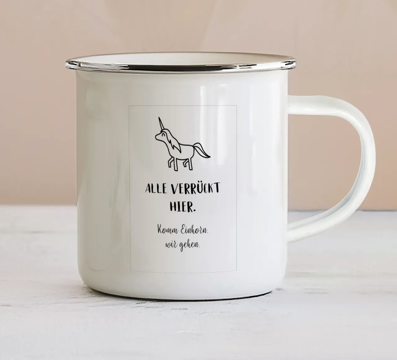 Einhorn tazza in smalto da BAINAI