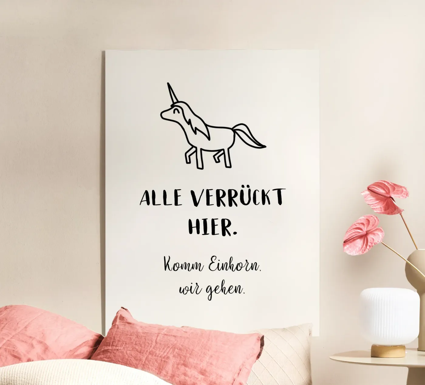 Einhorn acryl van BAINAI QUOTES