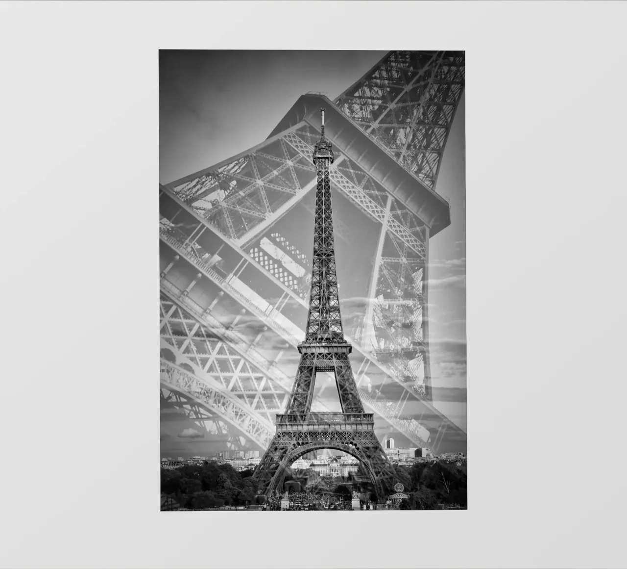 La doppia Torre Eiffel II | Monochrom pellicola backlit da Melanie Viola