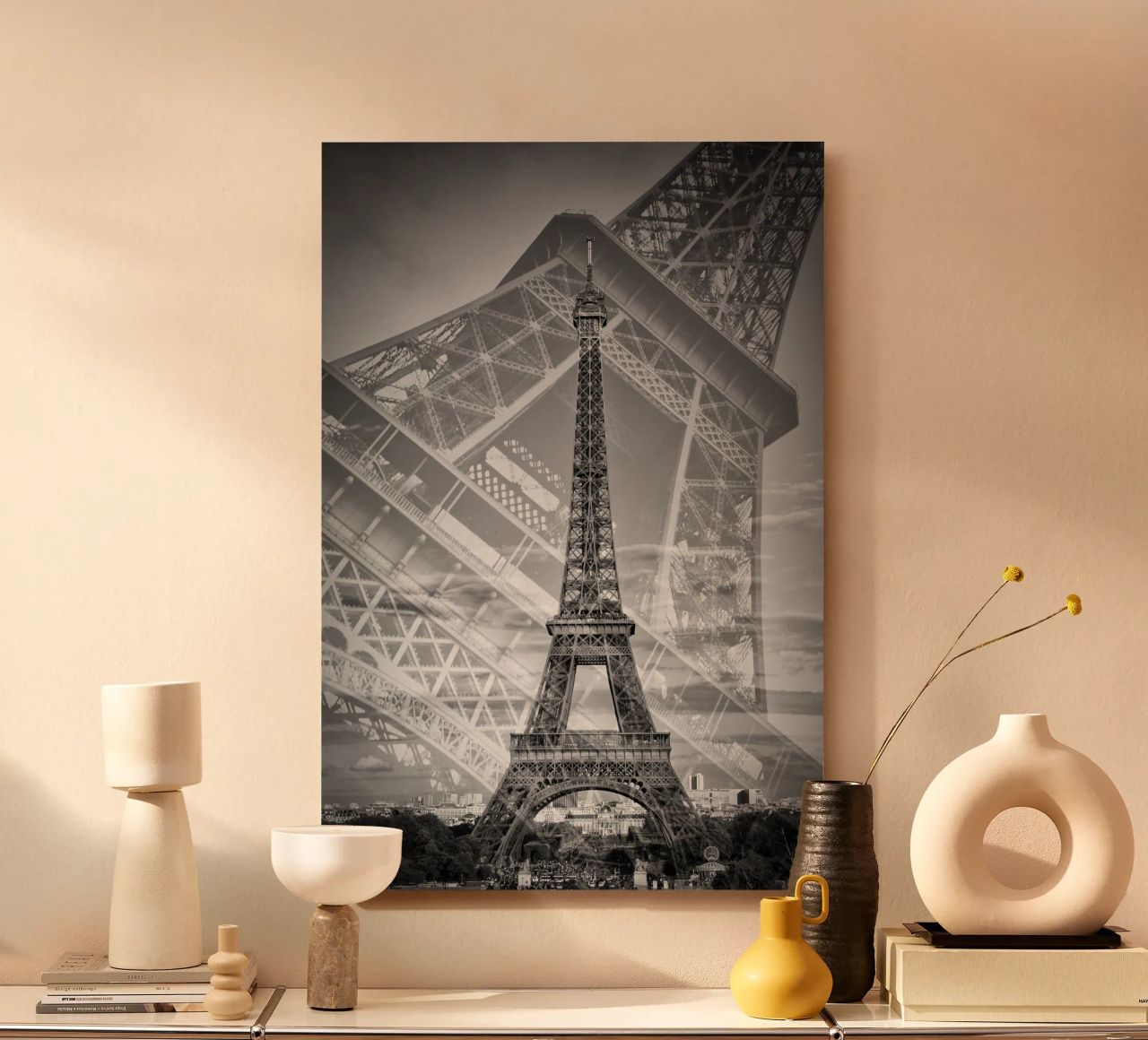 La doppia Torre Eiffel II | Monochrom alluminio dibond da Melanie Viola