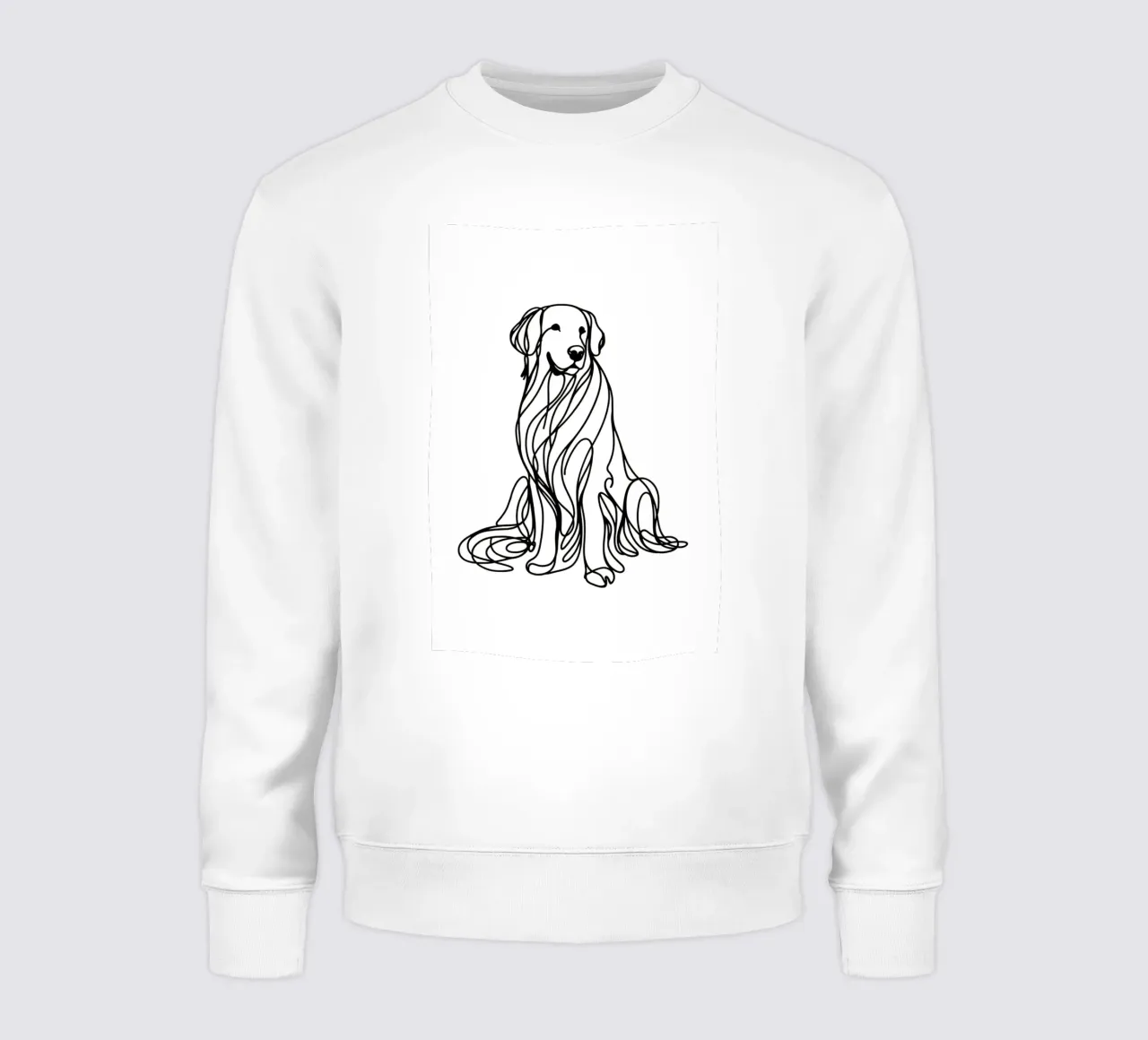 Disegno artistico lineare del cane Golden Retriever felpa da WijdevenDesign