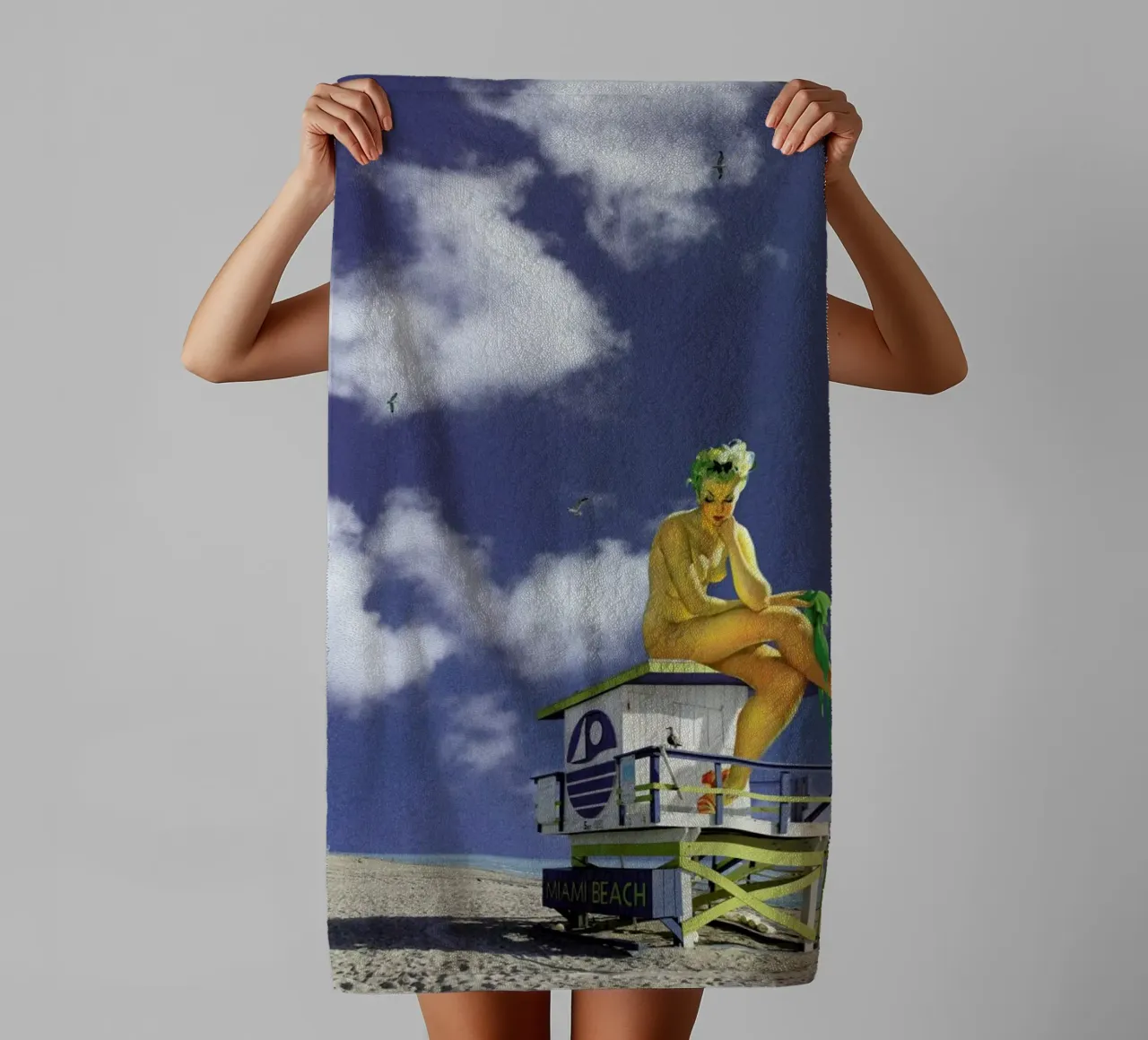 Miami Pinup asciugamano da bagno da Jason Brueck