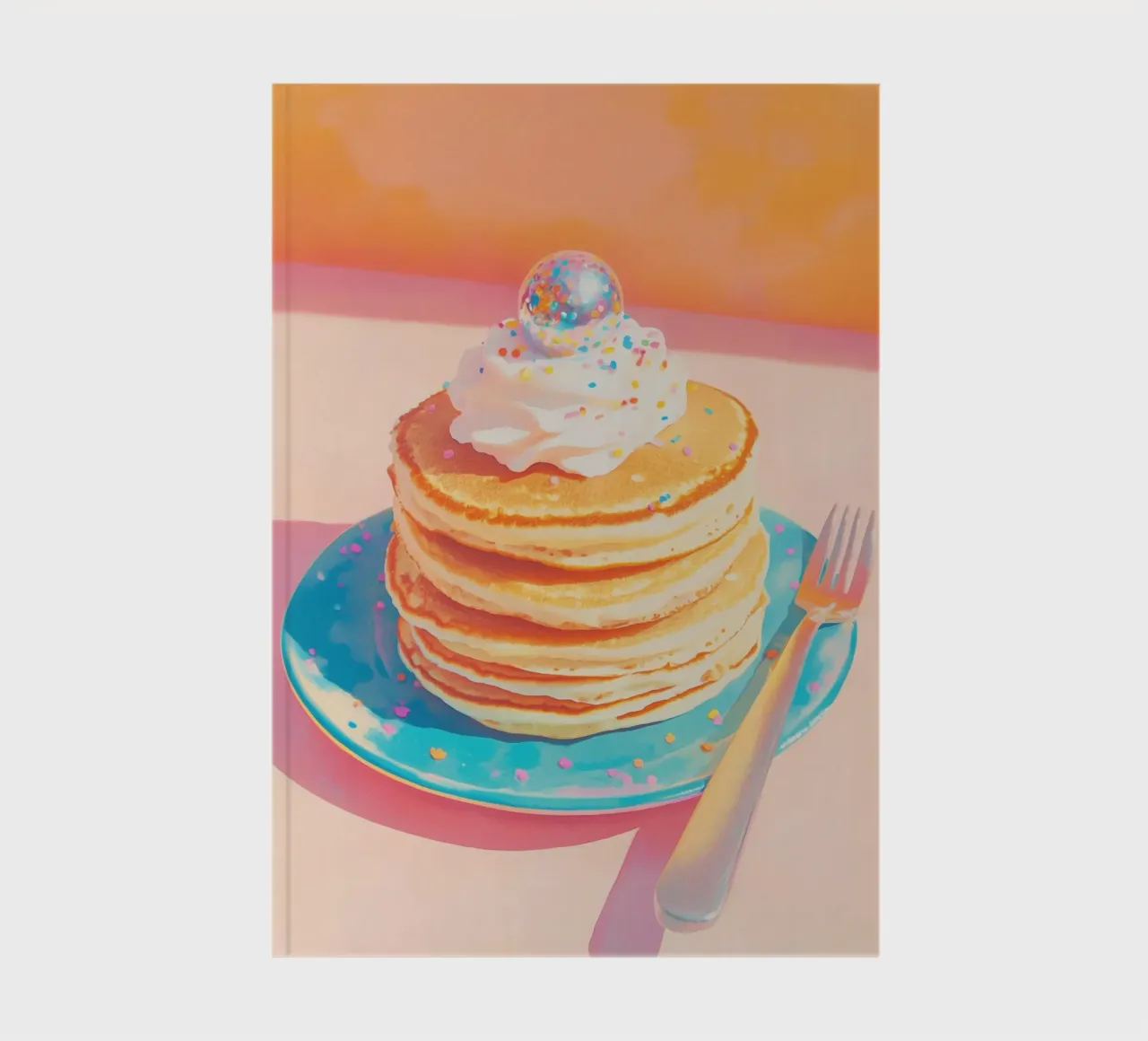 Pancake Stack with Disco Ball notebook by Melloi Art Print