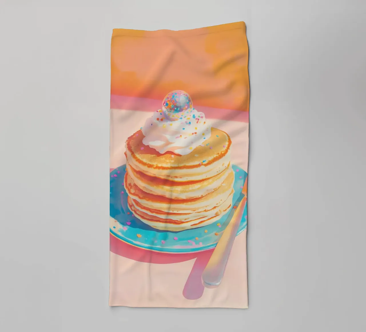 Pancake Stack with Disco Ball towel by Melloi Art Print