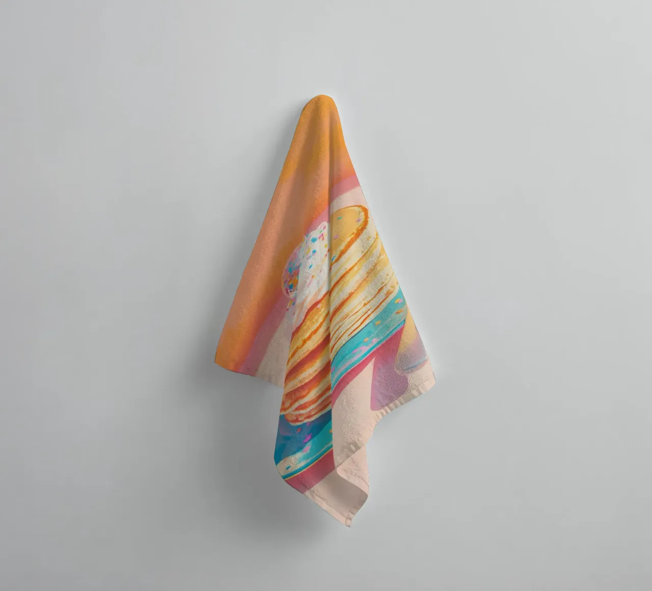 Pancake Stack with Disco Ball towel by Melloi Art Print