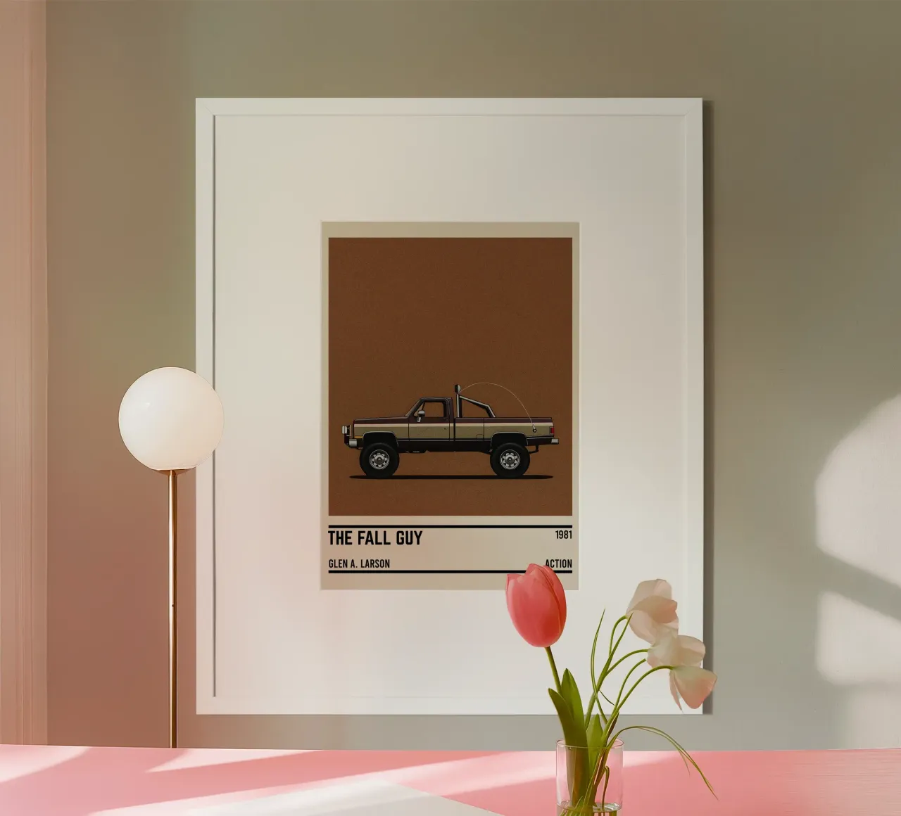 The Fall Guy tv series car poster con telaio in plastica da TheArtstudio