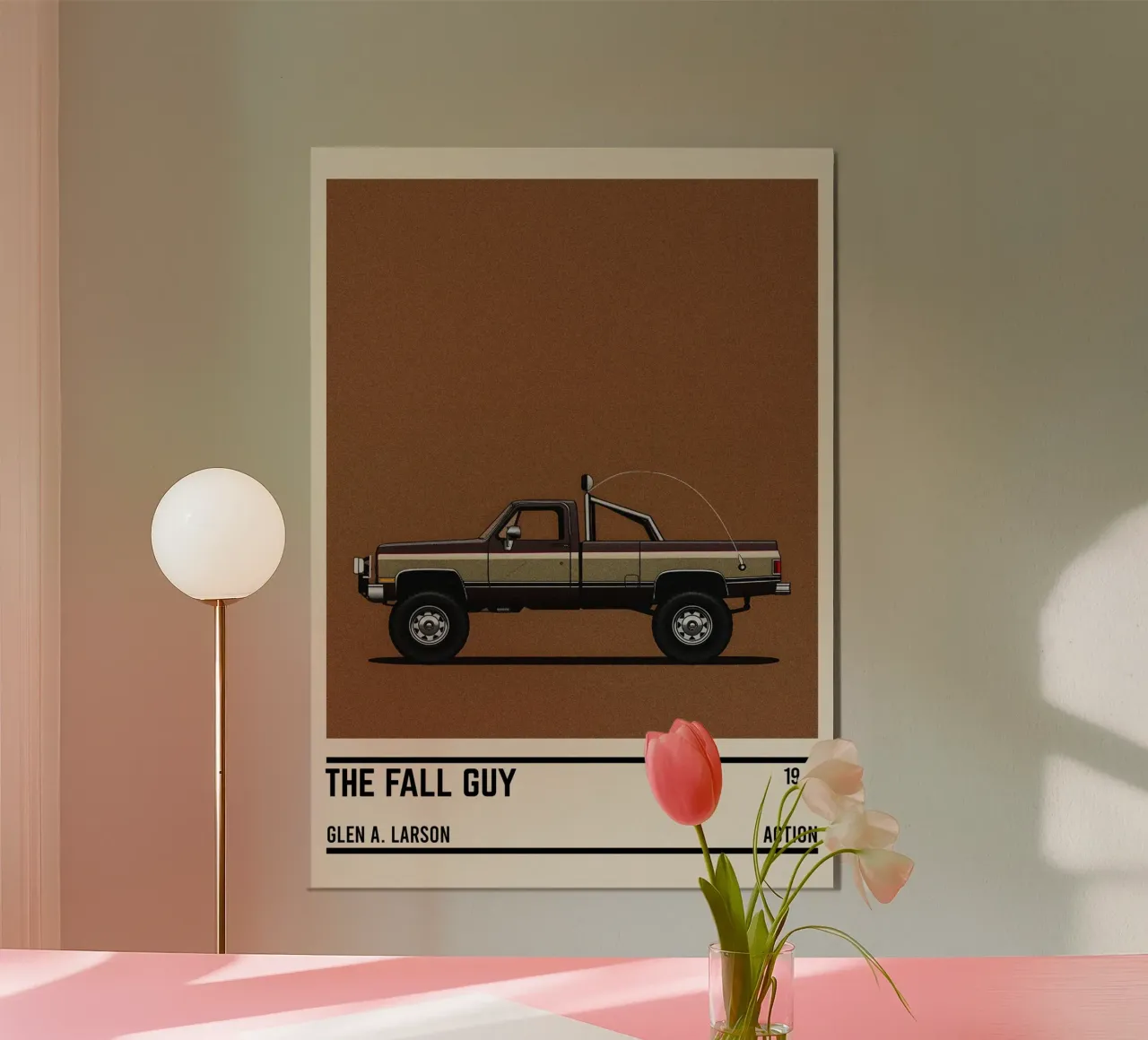 The Fall Guy tv series car poster con telaio in plastica da TheArtstudio