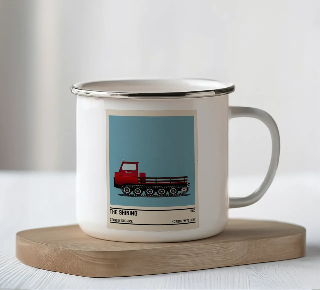 The Shining snowcat movie tazza in smalto da TheArtstudio